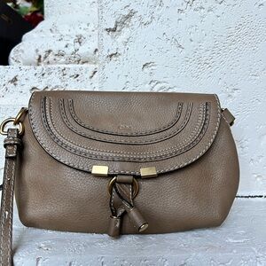 Chloe Marcie Pochette Crossbody Taupe/Beige